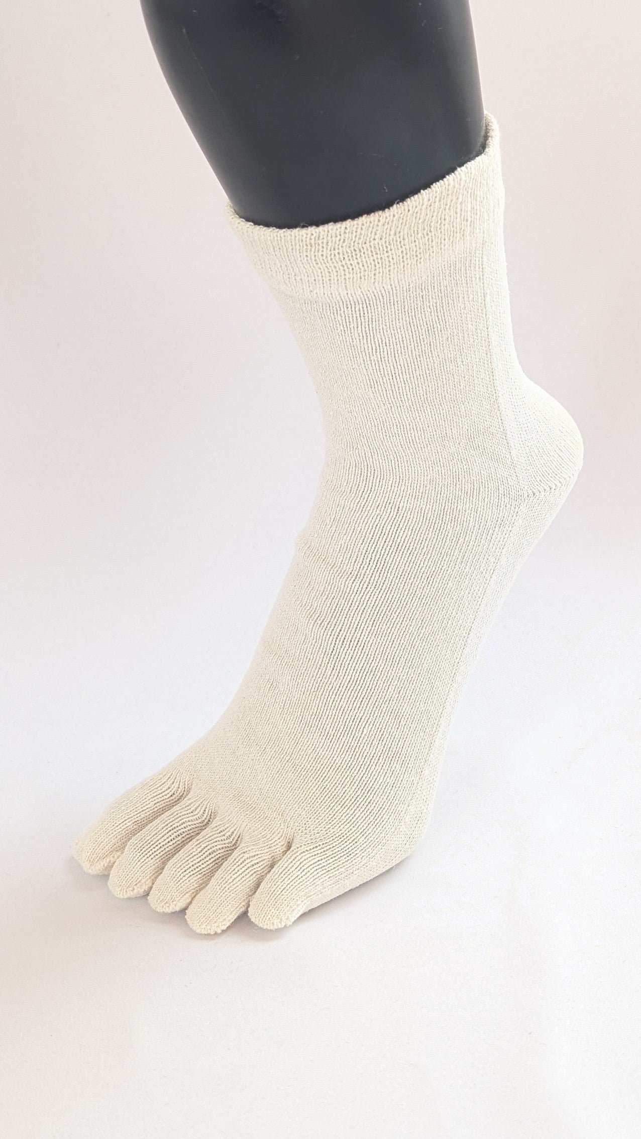 Hemp Five-Toe Socks, Mid-Length (S, M)