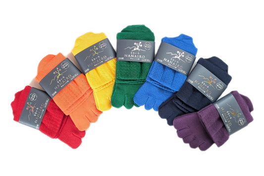 ５本指ソックス・くちゴムゆったり「なないろ」【リニューアル商品】23-25cm(S)