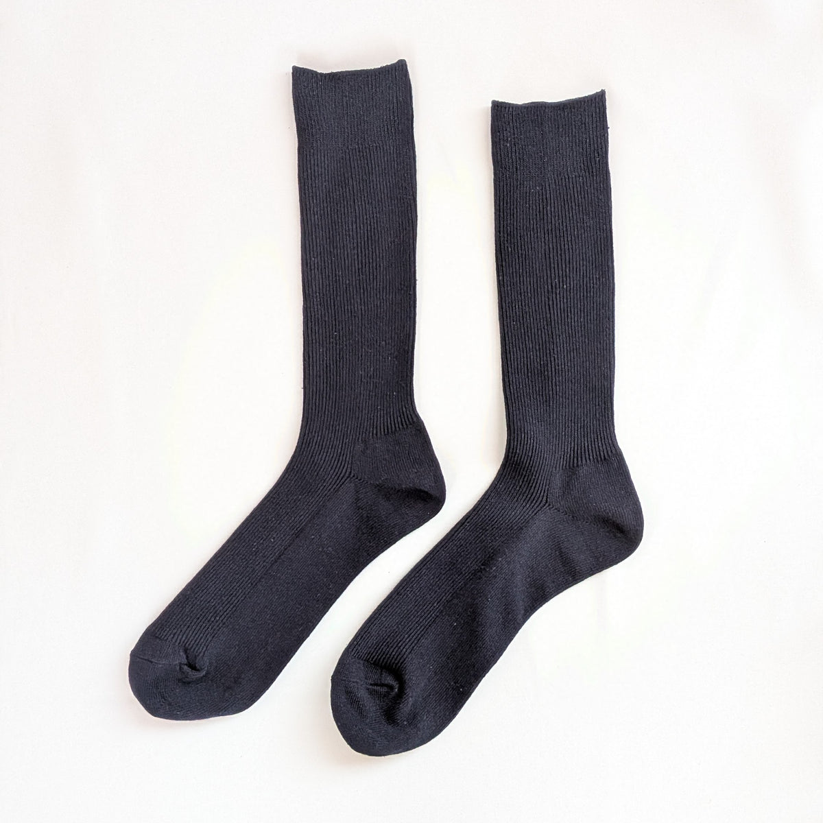 綿シルク リブソックス 24-26cm