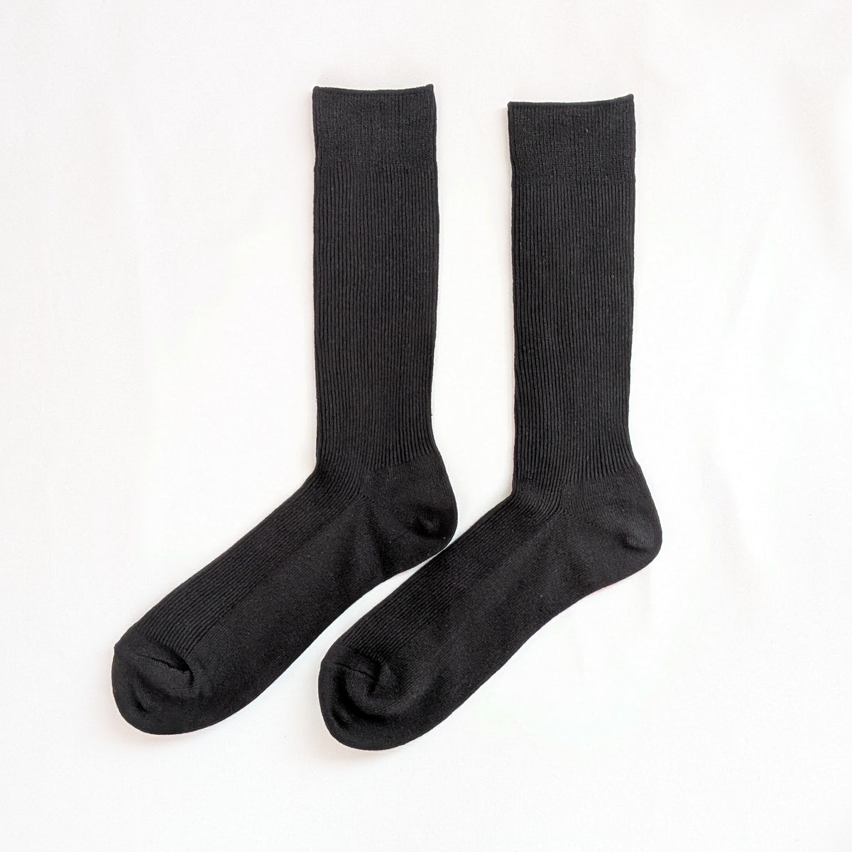 綿シルク リブソックス 24-26cm