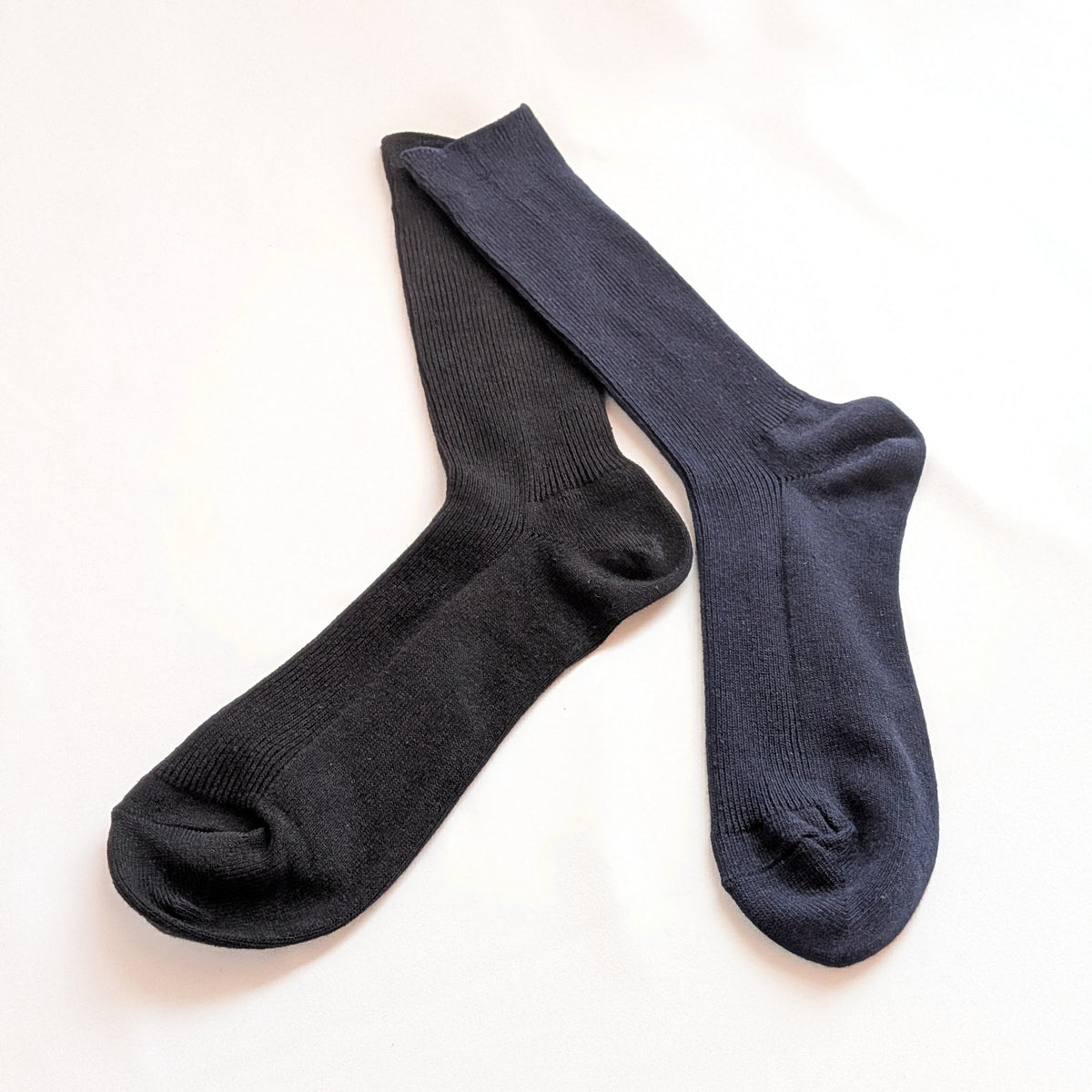 綿シルク リブソックス 24-26cm